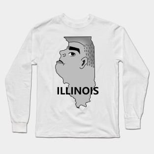 A funny map of Illinois 2 Long Sleeve T-Shirt